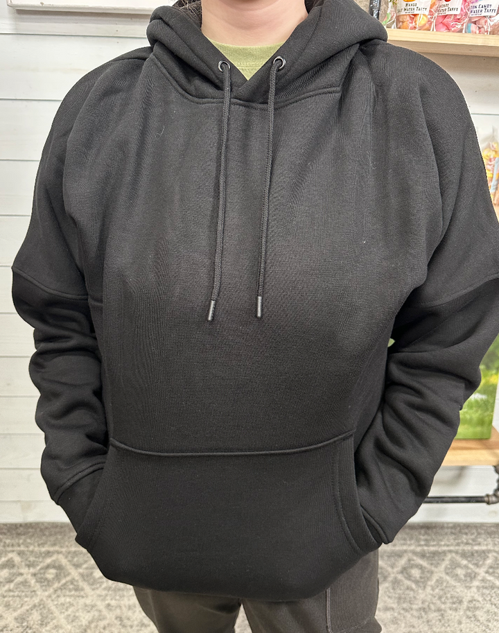 Mono B - Longline Slim Fit Fleece Hoodie