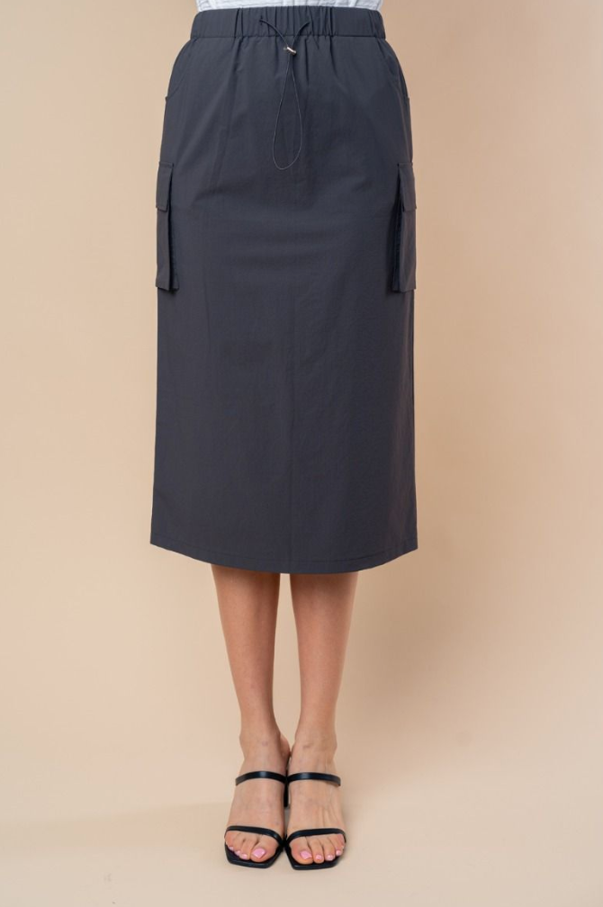 White Birch - Cargo Skirt in Grey