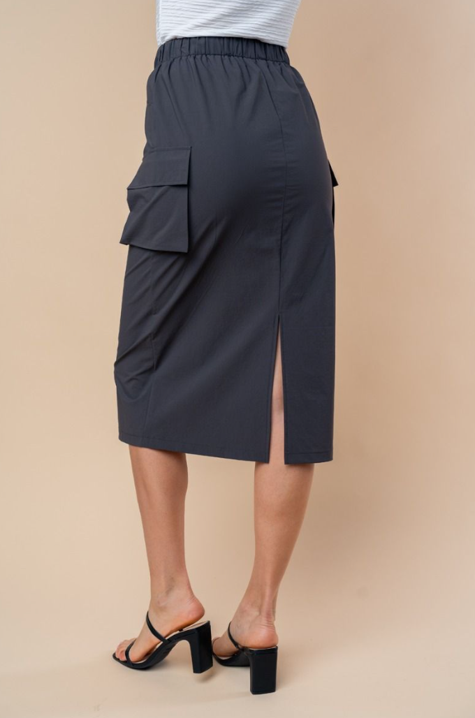 White Birch - Cargo Skirt in Grey
