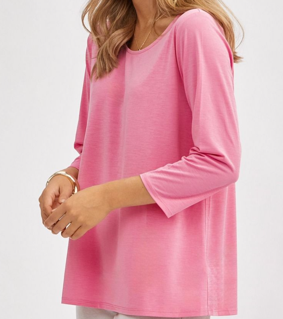 Dear Scarlett - Solid Round Neck Top