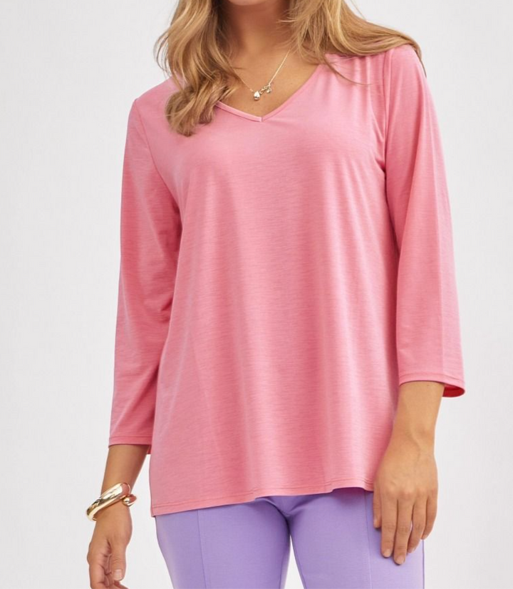 Dear Scarlett - Solid V Neck Top