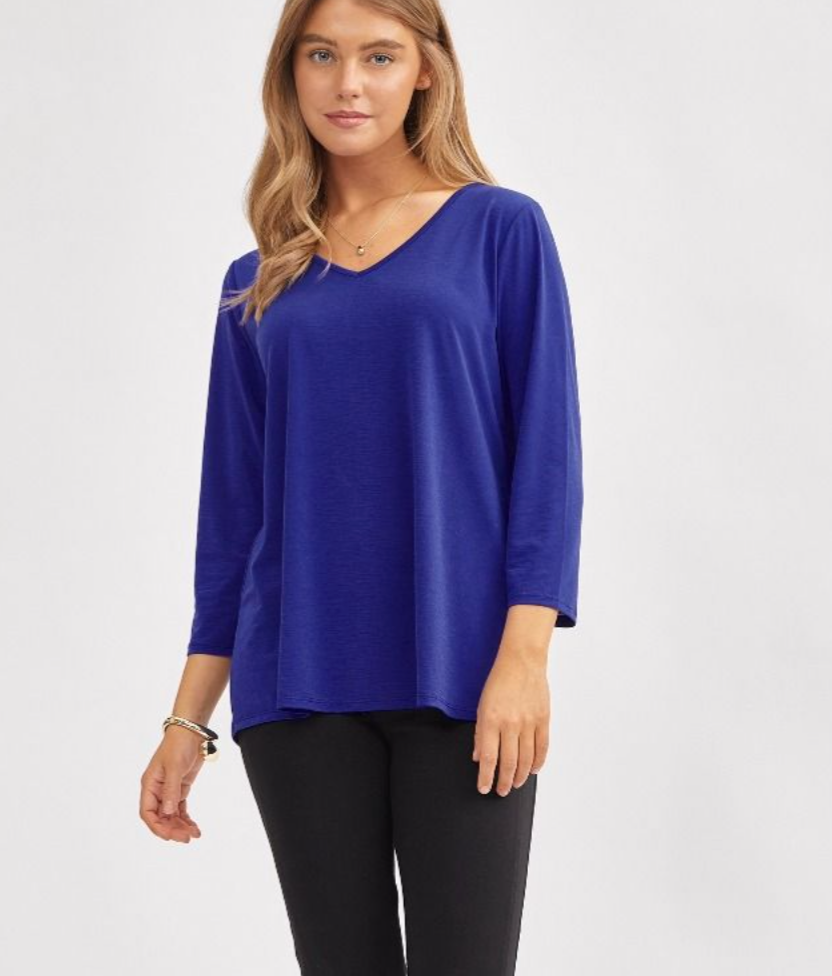 Dear Scarlett - Solid V Neck Top