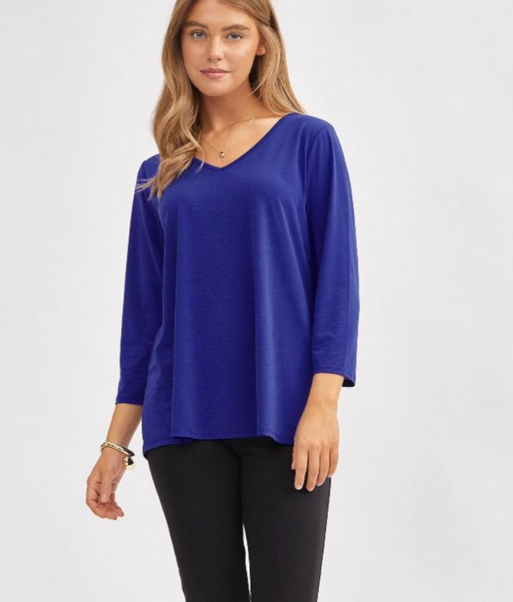 Dear Scarlett - Solid V Neck Top