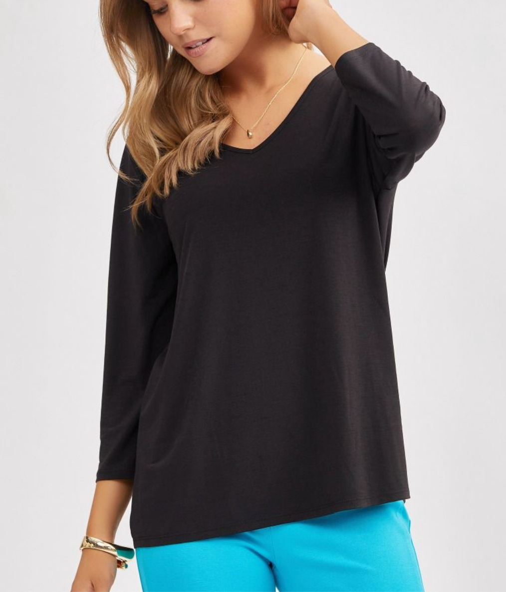 Dear Scarlett - Solid V Neck Top