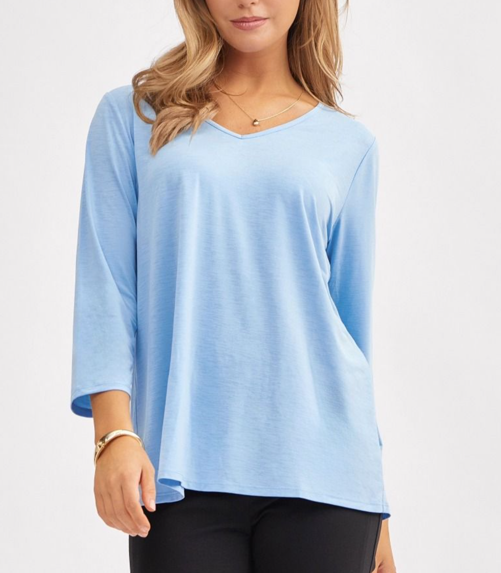 Dear Scarlett - Solid V Neck Top