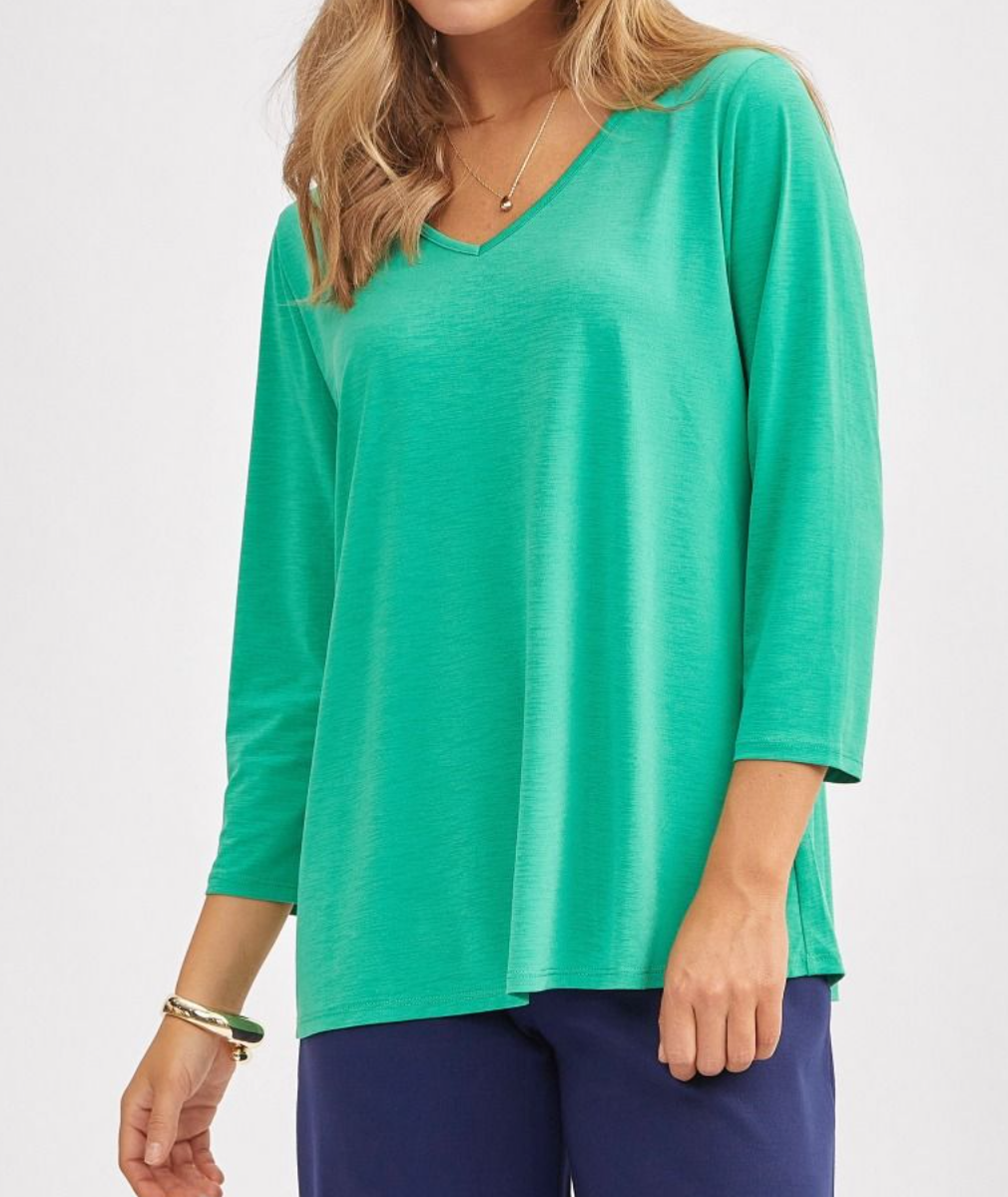 Dear Scarlett - Solid V Neck Top