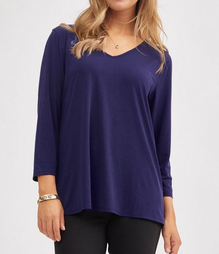 Dear Scarlett - Solid V Neck Top