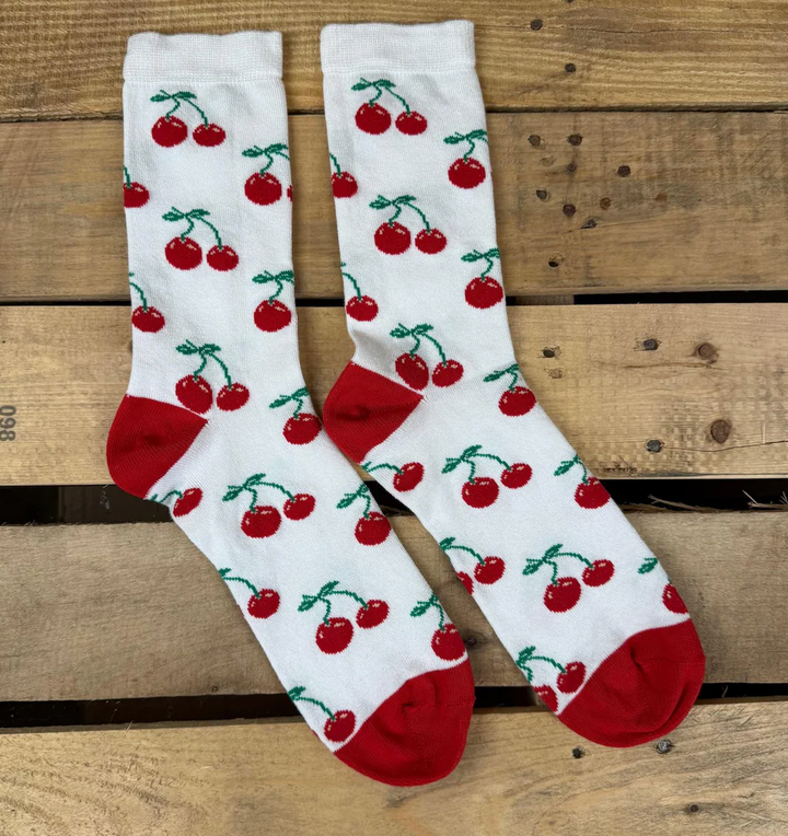 Bamboo Cherry Tall Socks