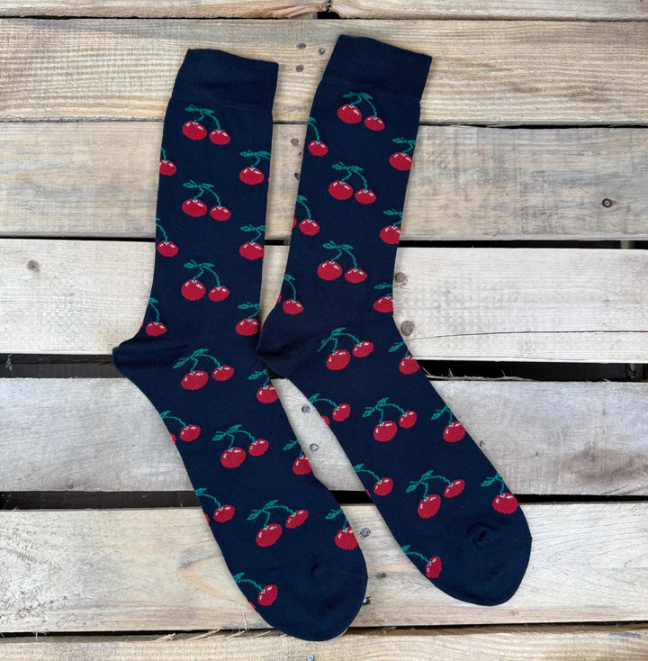 Bamboo Cherry Tall Socks
