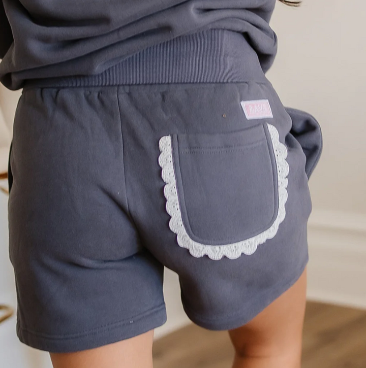 Ampersand - Comfort Zone Shorts - Charcoal Lace