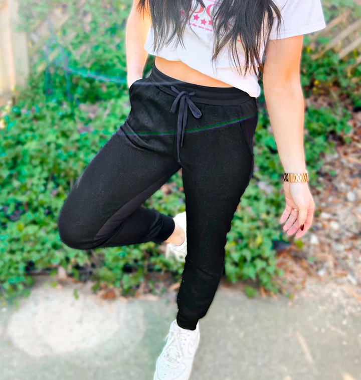 GCC - Tommy Two Tone Waffle Front Joggers