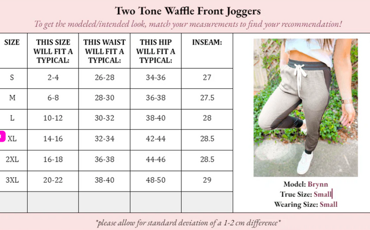 GCC - Tommy Two Tone Waffle Front Joggers