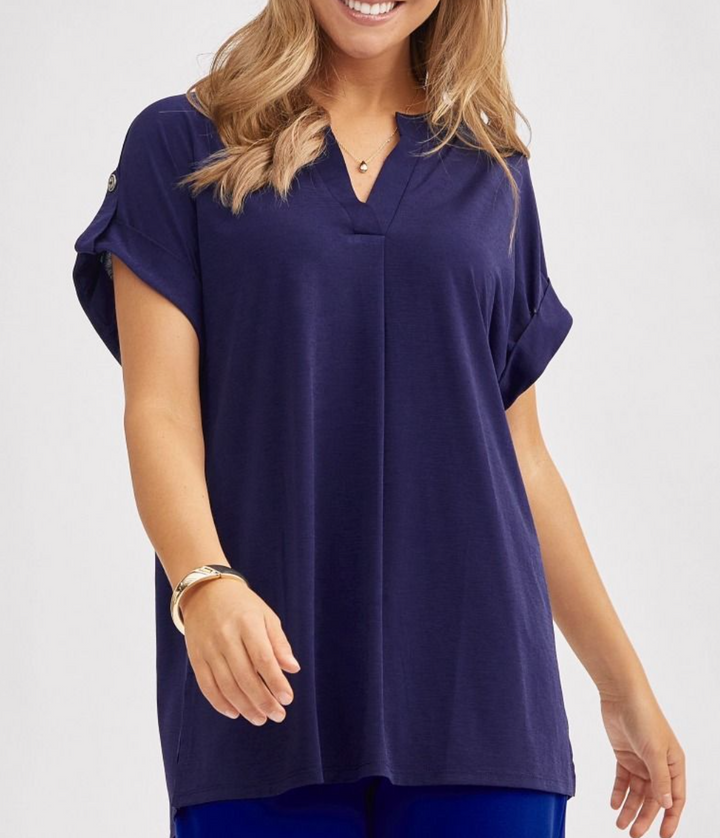 Dear Scarlett - Solid Short Sleeve Lizzy Top