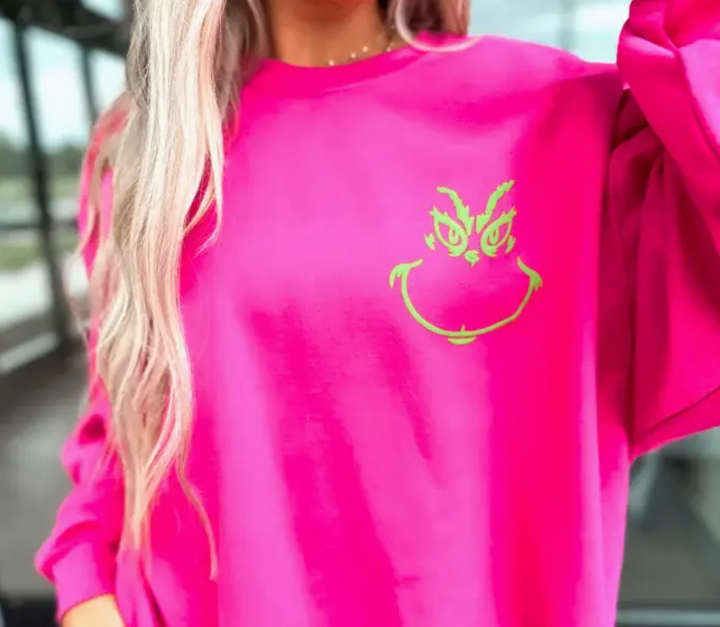 Hot Pink Mean Sweatshirt
