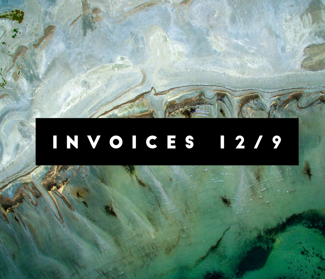 Food Invoices From 12/9