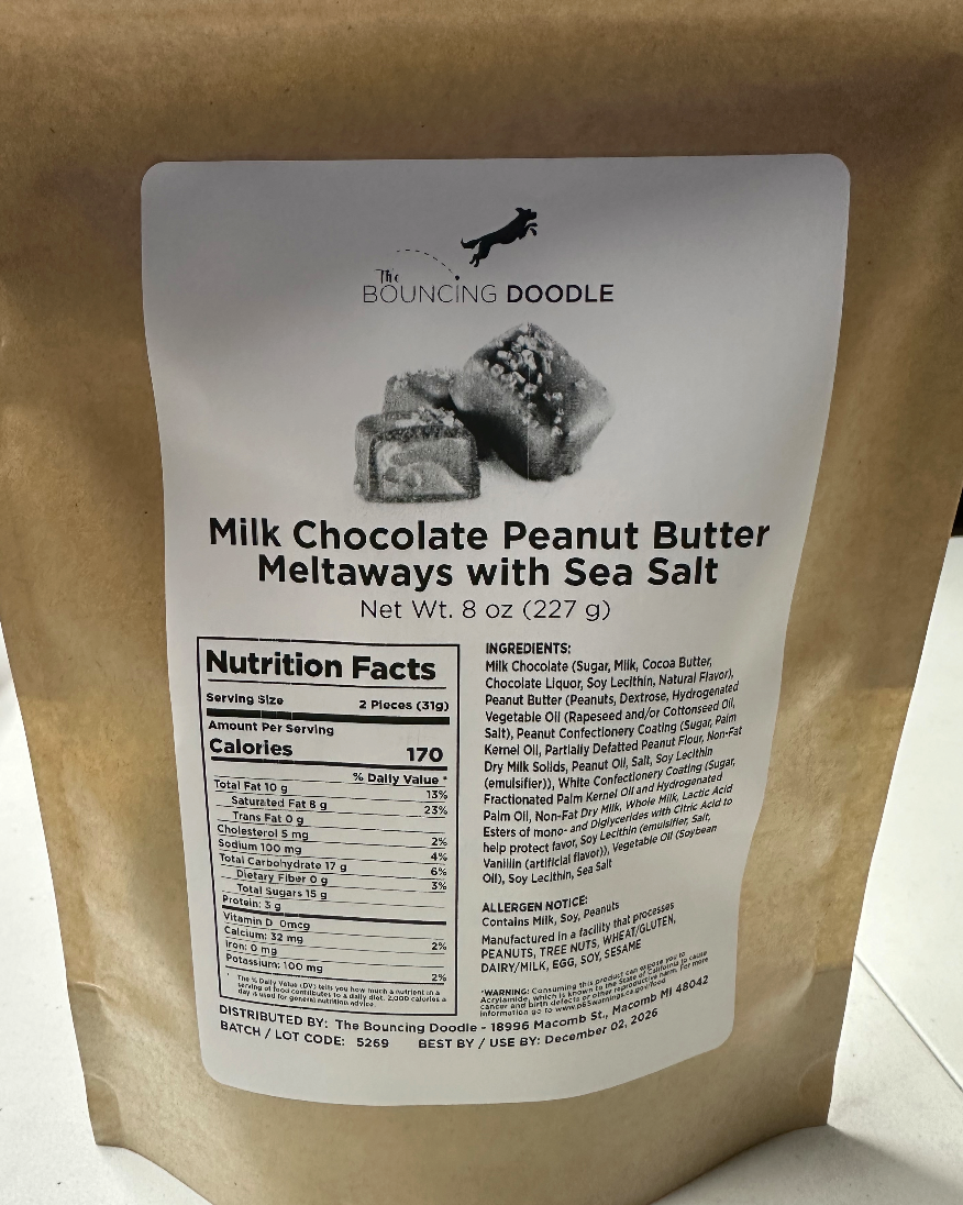 Milk Chocolate Peanut Butter Meltaways with Sea Salt