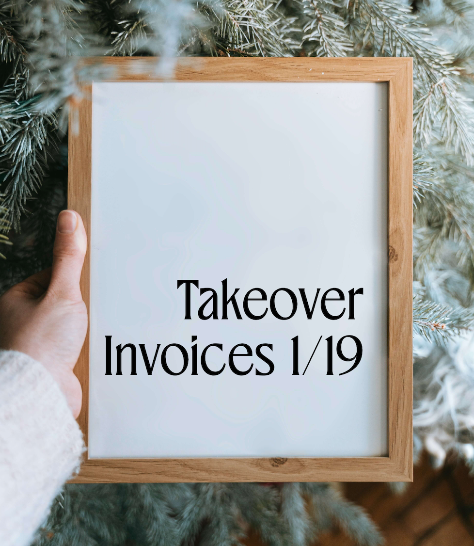 Takeover Invoices 1/19