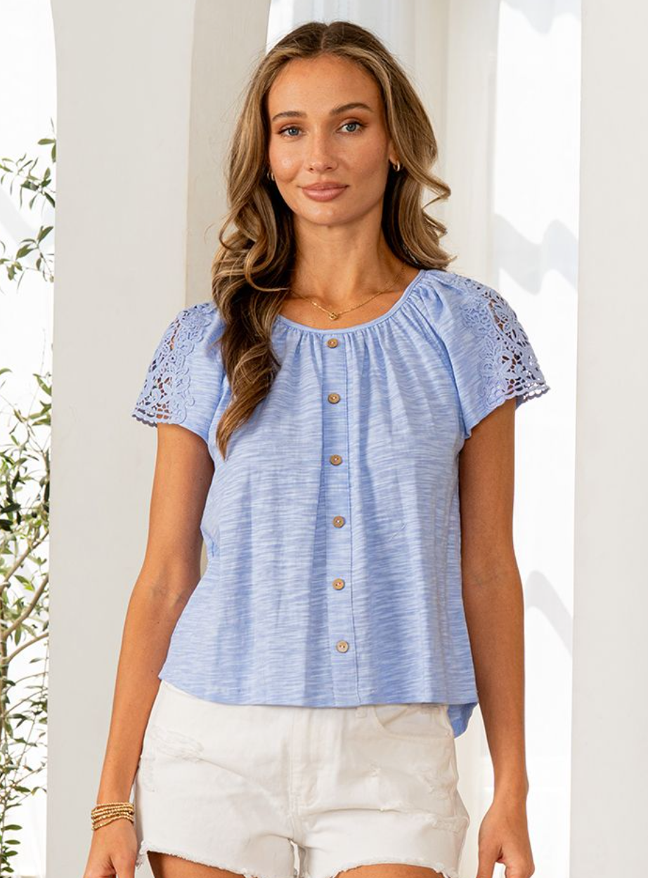 Sew in Love - Lace Sleeve Top