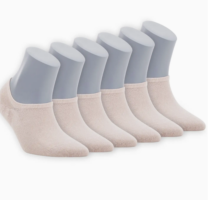 Bamboo No Show Socks - Beige
