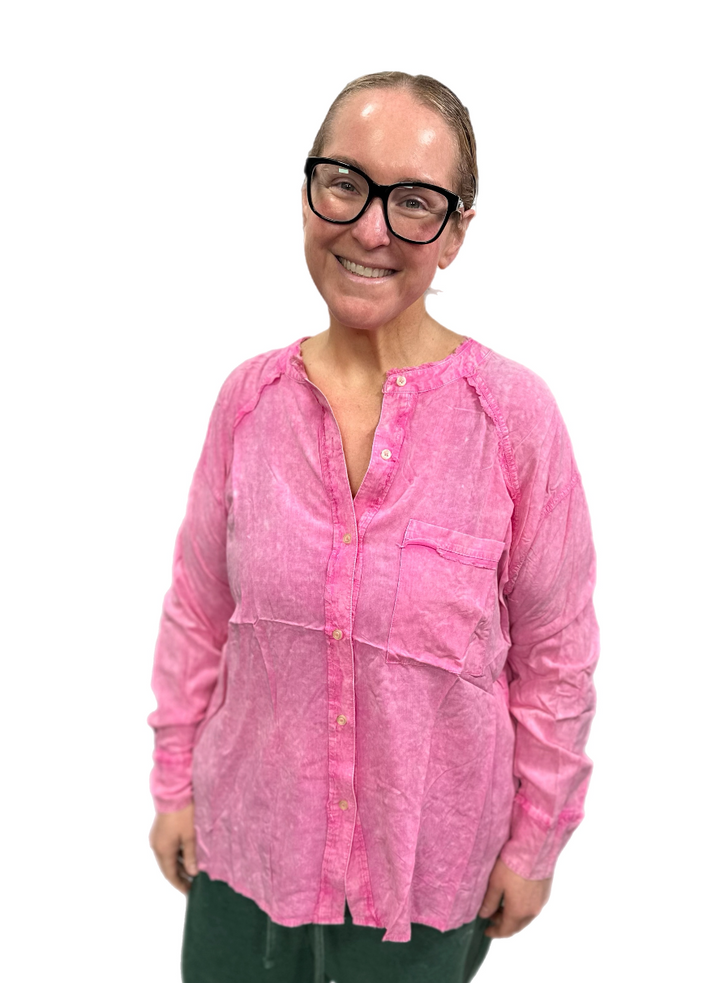 Easel - Super Lightweight Button Down Top