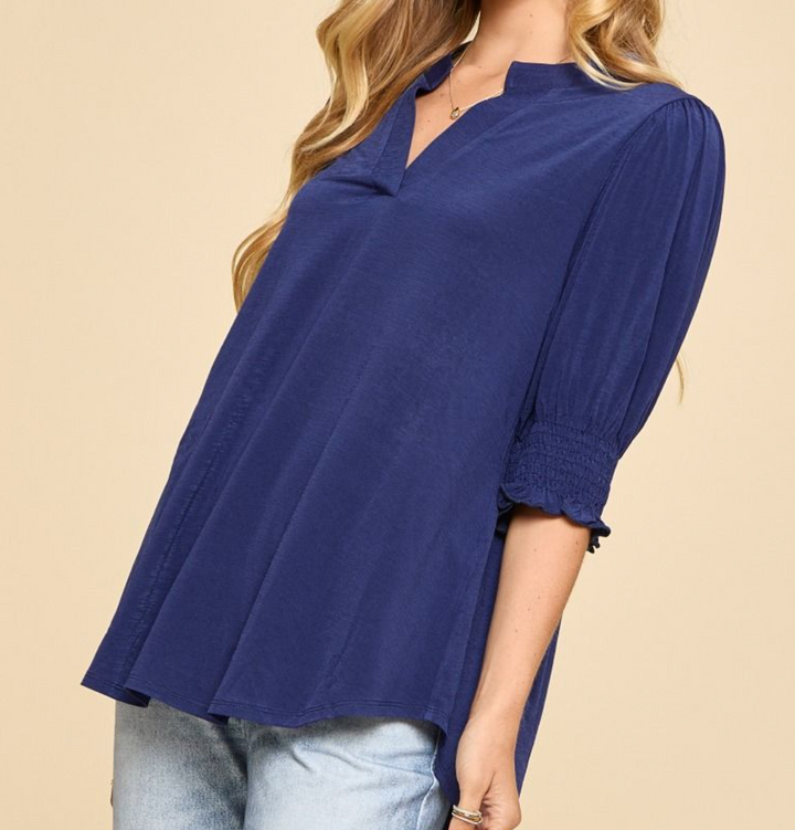 Dear Scarlett - Lizzy Smocked Sleeve Top