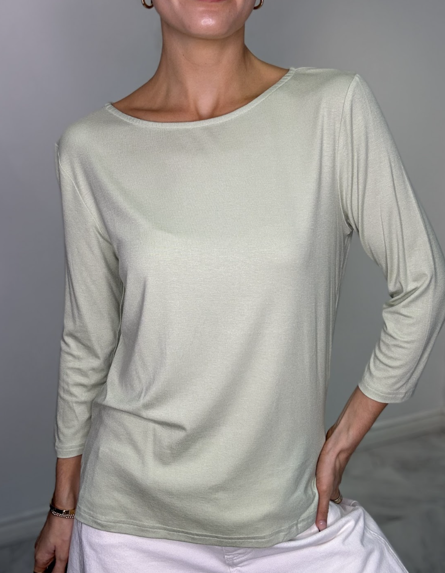 Stitch & Co Live Box May - Sage 3/4 Sleeve Top