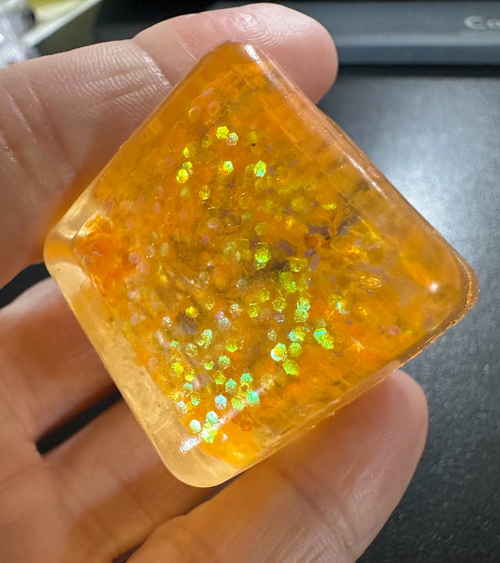 Viral Squishy Toy - Glitter Ice Cube