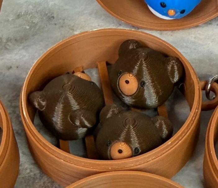 Viral Keychain - Animal Dumpling Trio