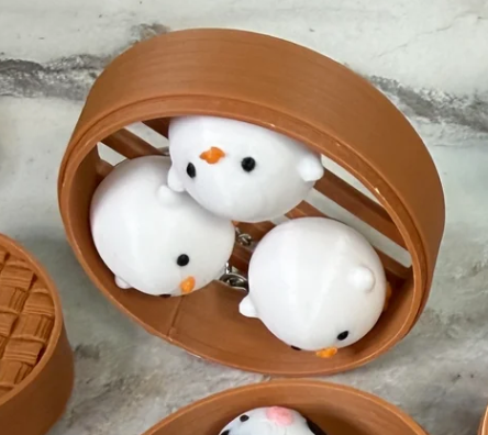 Viral Keychain - Animal Dumpling Trio