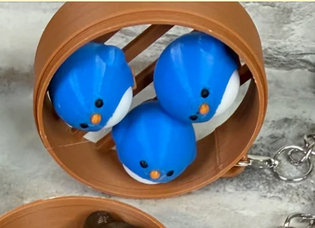 Viral Keychain - Animal Dumpling Trio