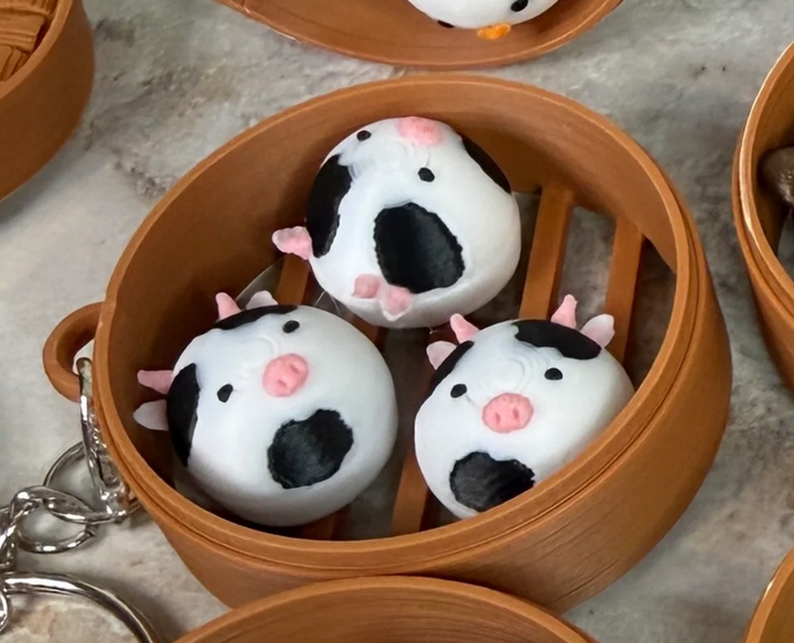 Viral Keychain - Animal Dumpling Trio