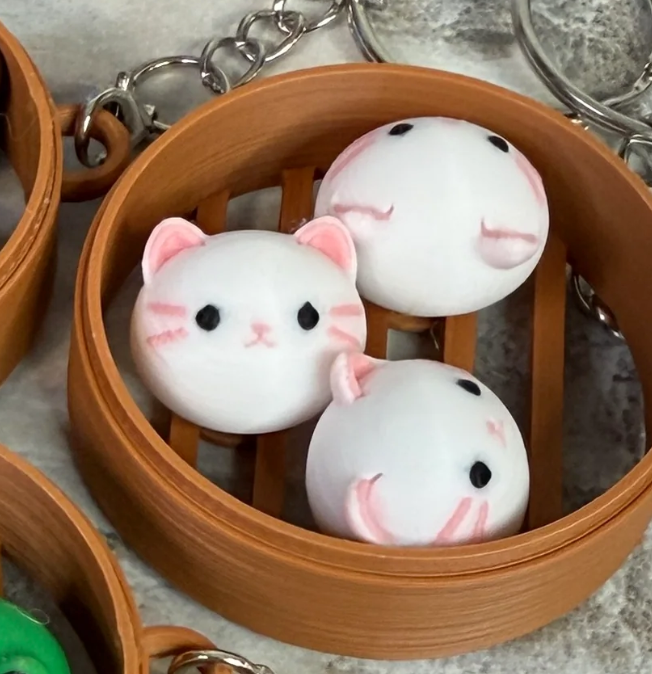 Viral Keychain - Animal Dumpling Trio