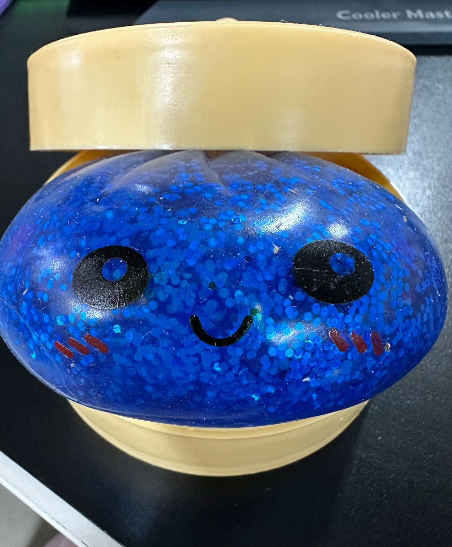 Viral Squishy Dumpling - Blue Glitter