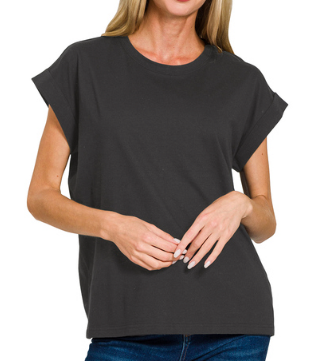 Zenana - Cotton Round Neck Top