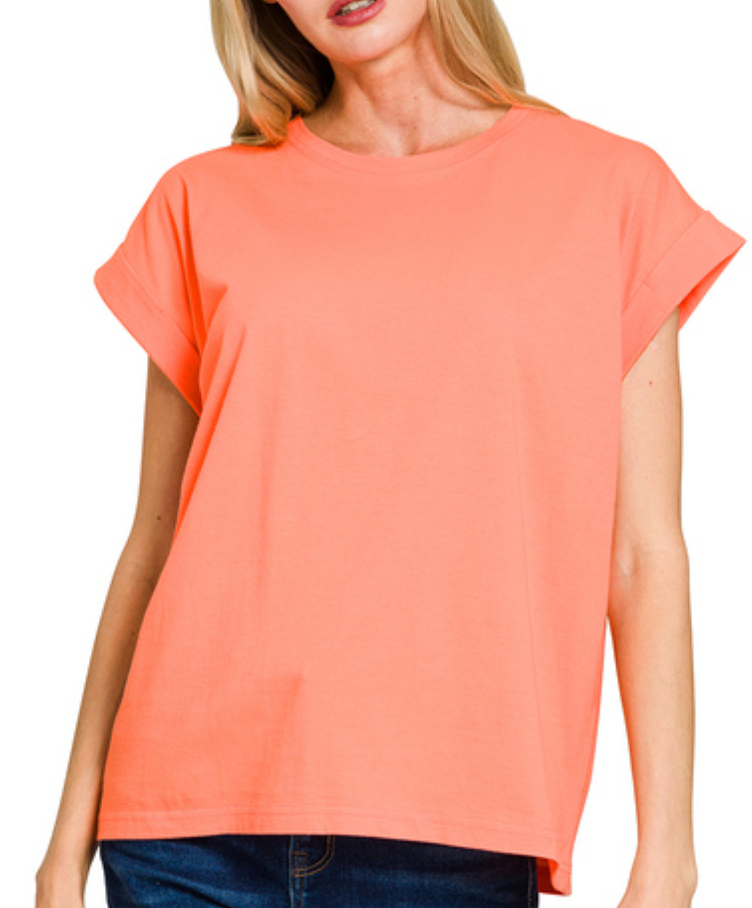 Zenana - Cotton Round Neck Top