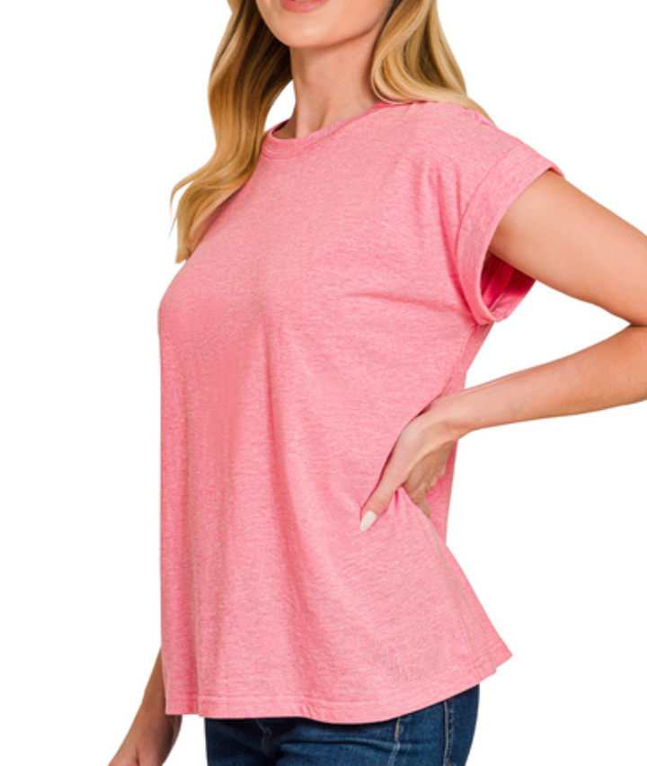 Zenana - Cotton Round Neck Top