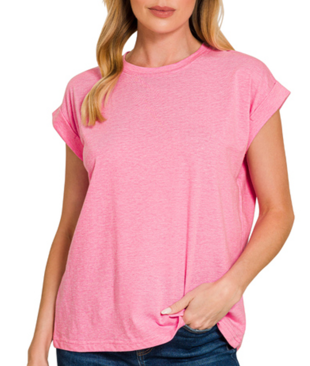 Zenana - Cotton Round Neck Top