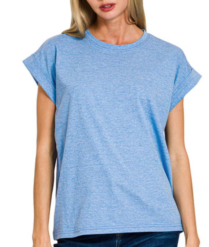 Zenana - Cotton Round Neck Top