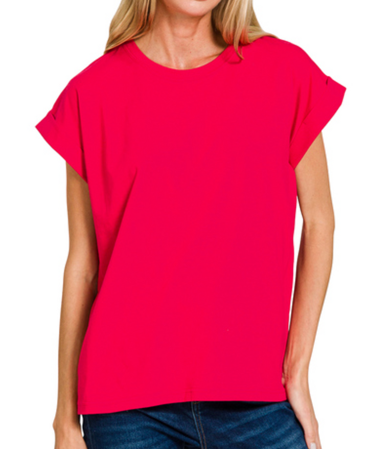 Zenana - Cotton Round Neck Top