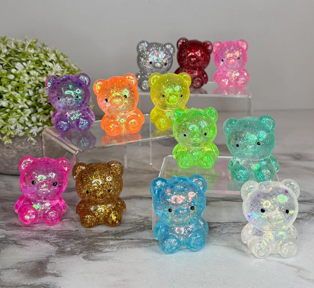 Viral Squishy Toy - Mini Glitter Gummy Bears