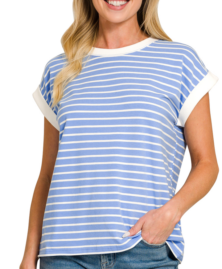 Zenana - Fun Stripe Cotton Shirt