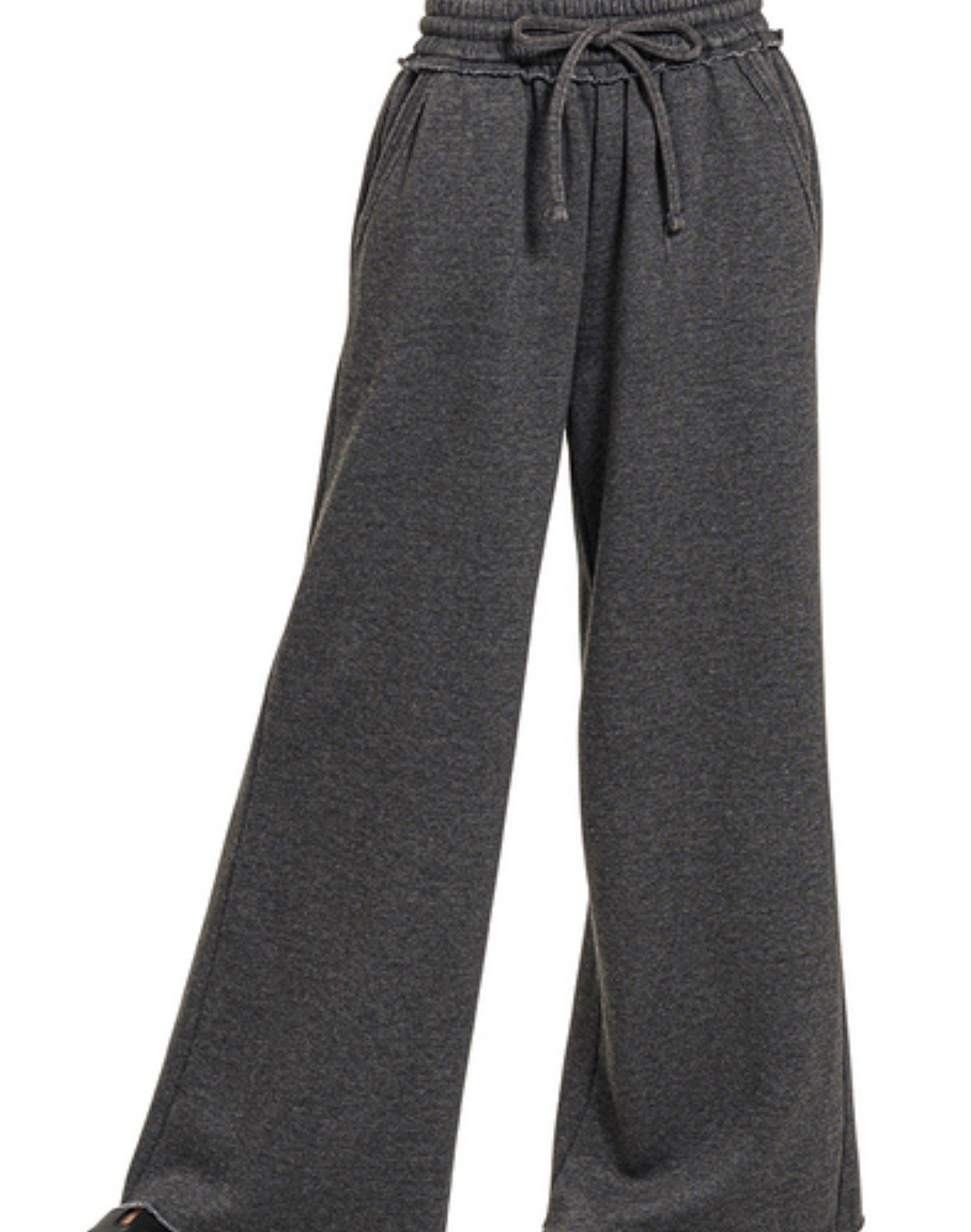 Zenana - Acid Wash Wide Leg Pants