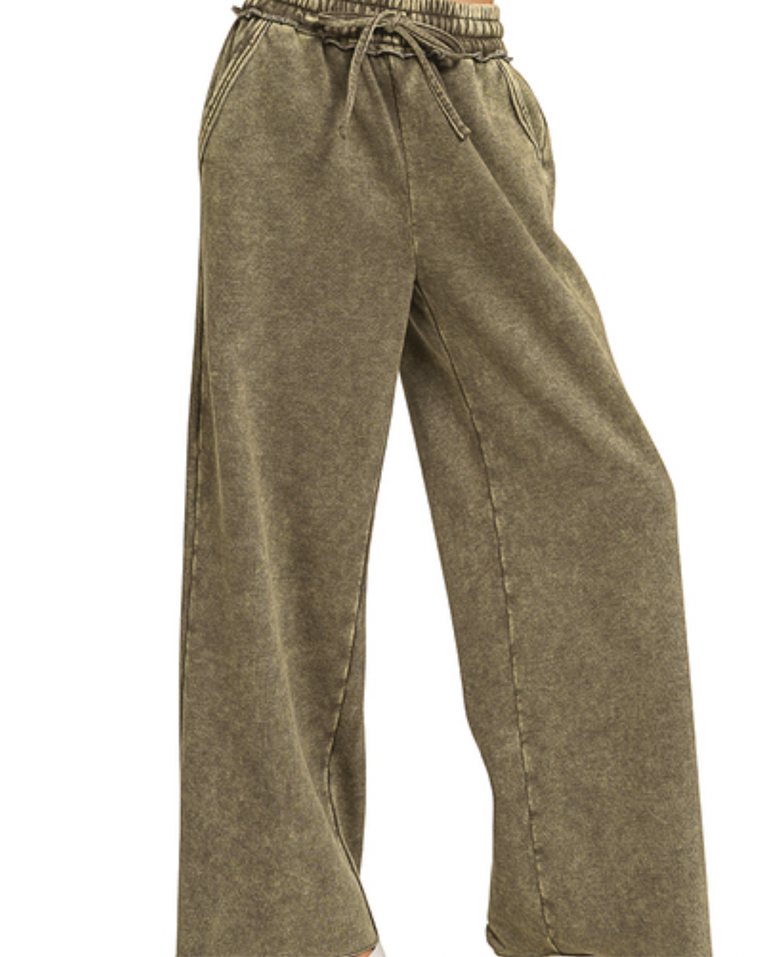 Zenana - Acid Wash Wide Leg Pants