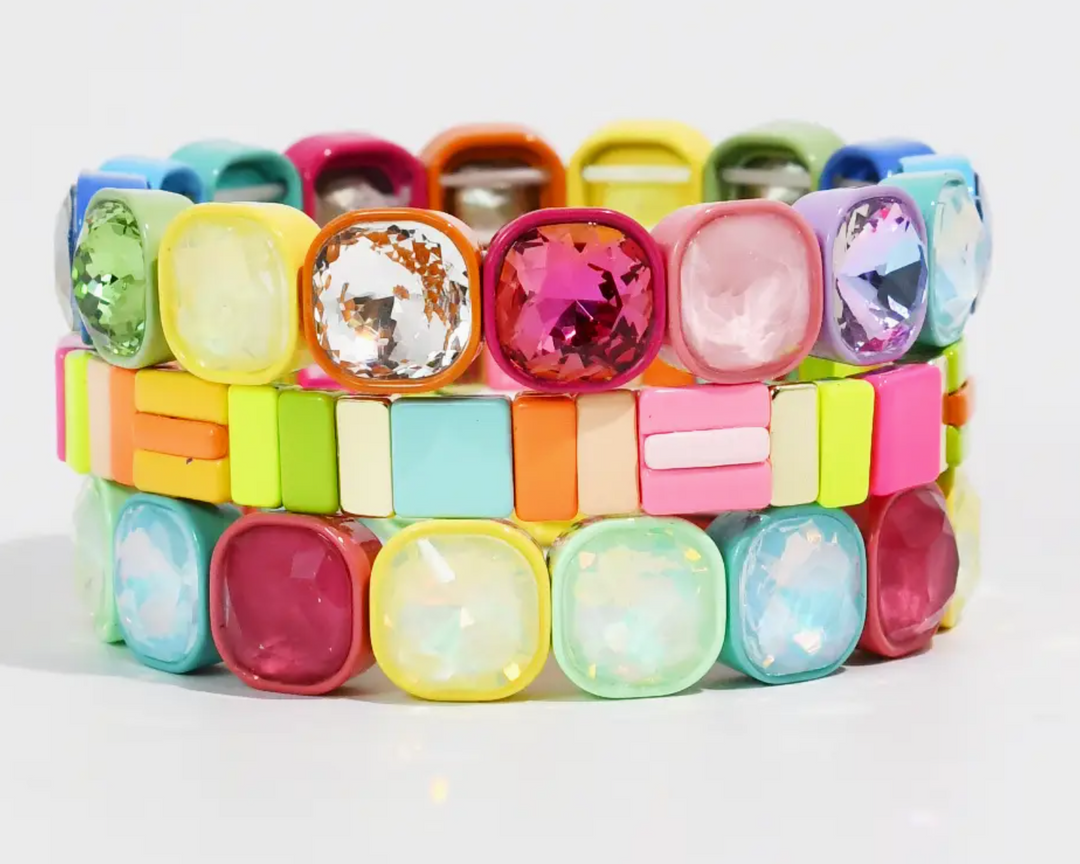 Treasure Jewels - Tile Sparkle Bracelet Stack