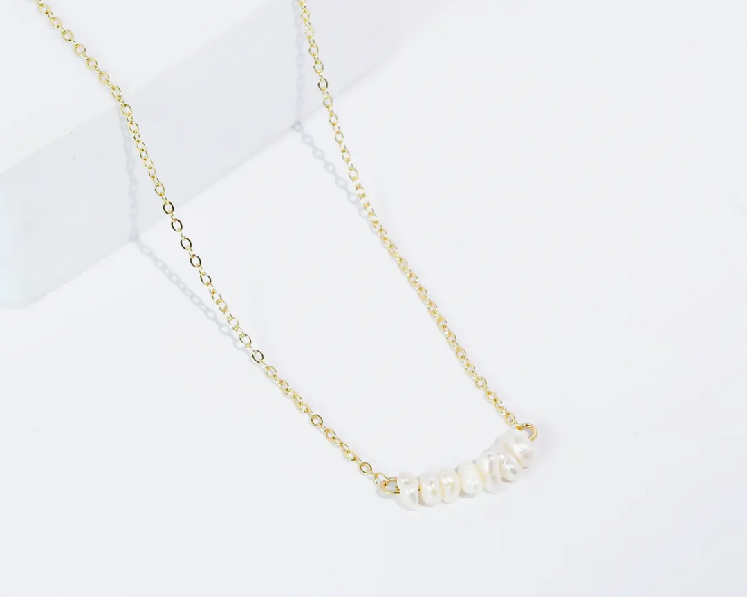 Treasure Jewels - Pearl Bar Necklace