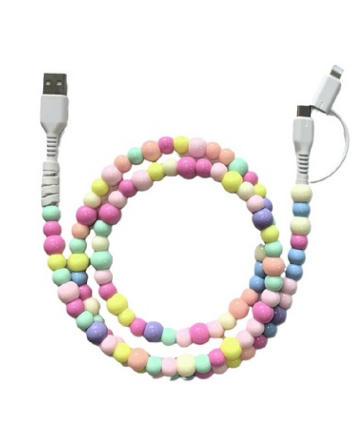 Zenana - 3 Ft Beaded Phone Cord
