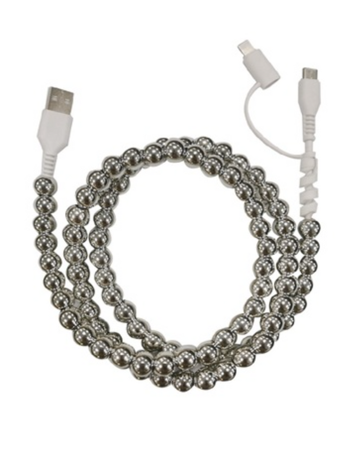 Zenana - 3 Ft Beaded Phone Cord