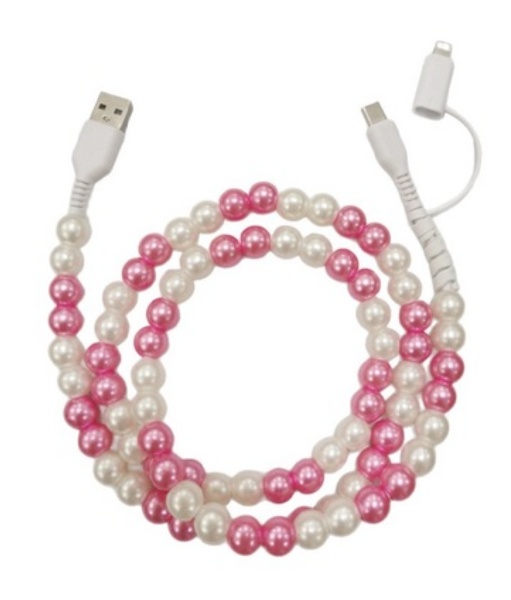 Zenana - 3 Ft Beaded Phone Cord
