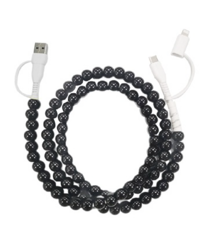Zenana - 3 Ft Beaded Phone Cord