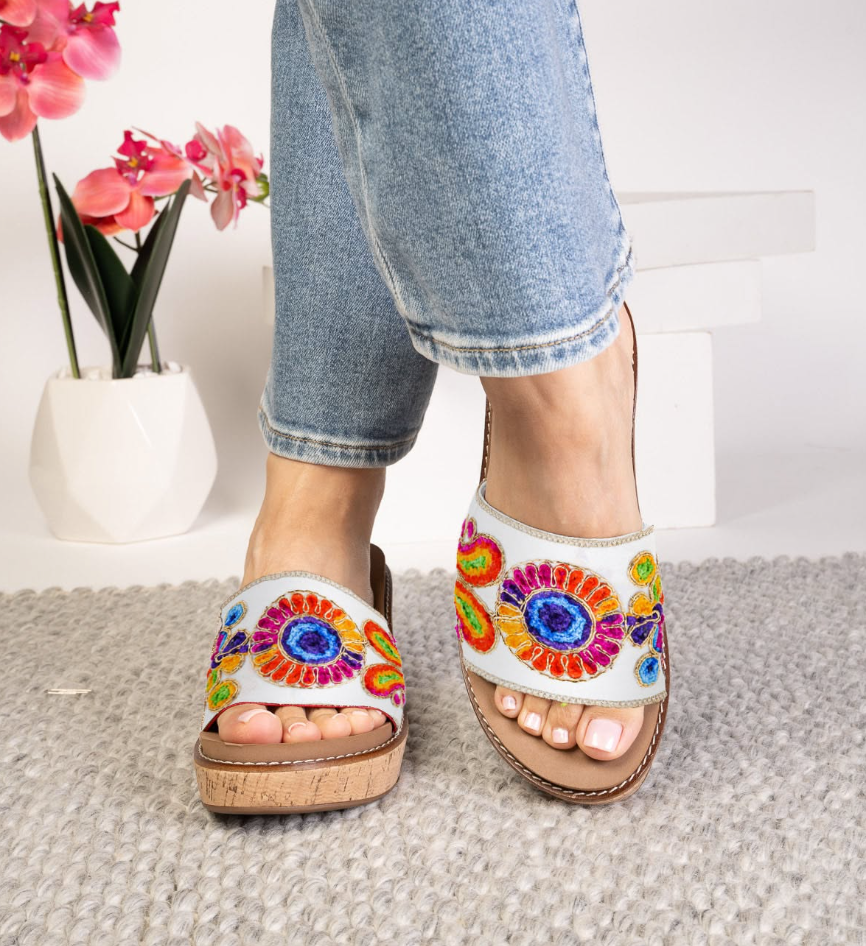Corky's Embroidered Sandals